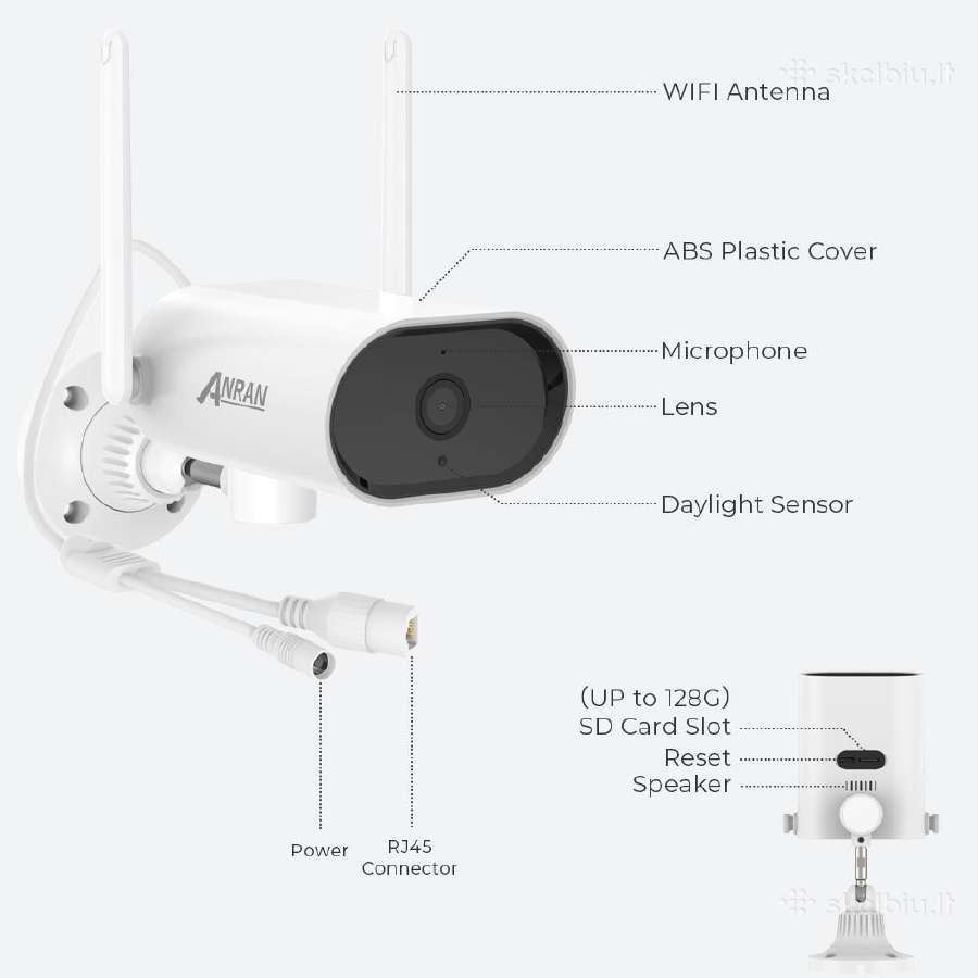 2024m! Full HD WiFi lauko vaizdo kamera sirena - nuotraukos Nr. 22