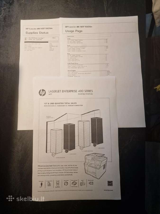 Hp Laserjet Pro 400 M425dw lazerinis spausdintuvas - nuotraukos Nr. 3