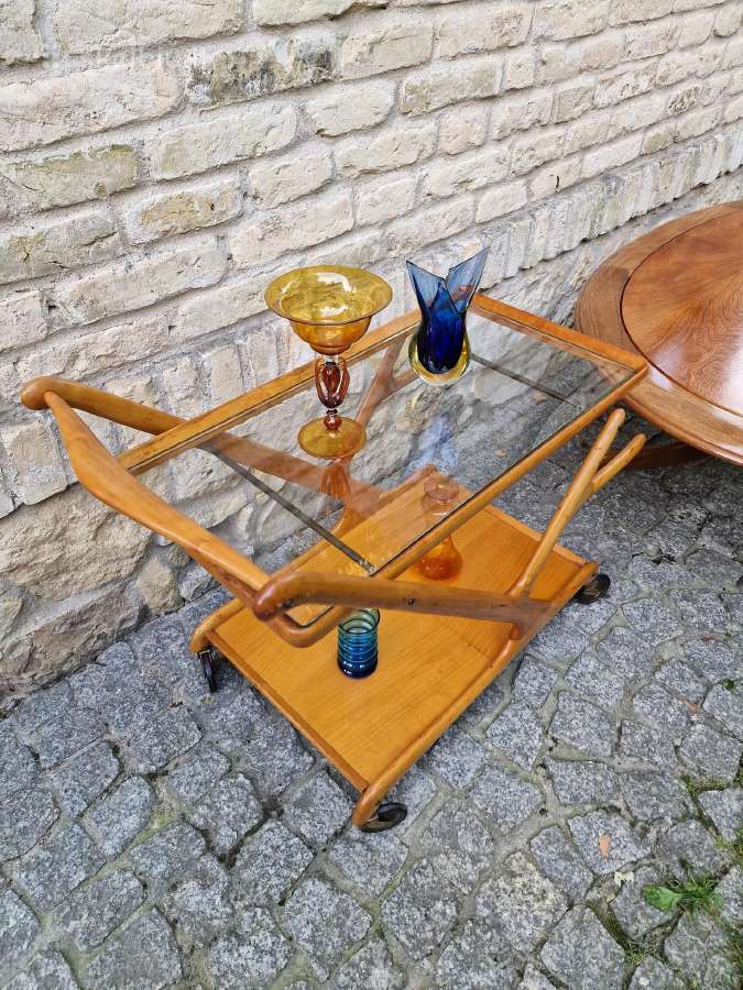Vintažinis mid century serviravimo staliukas - nuotraukos Nr. 8