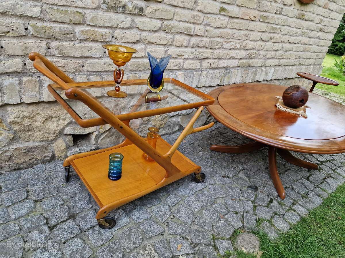 Vintažinis mid century serviravimo staliukas - nuotraukos Nr. 9