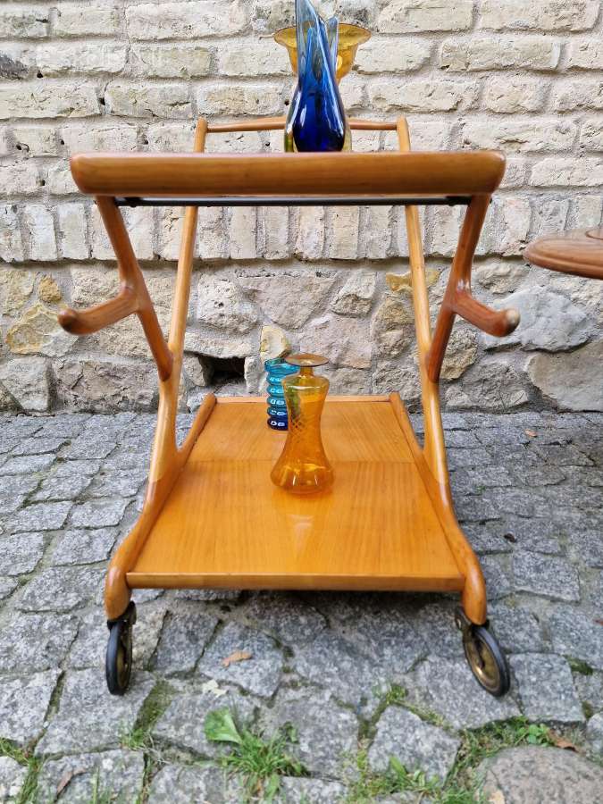 Vintažinis mid century serviravimo staliukas - nuotraukos Nr. 11