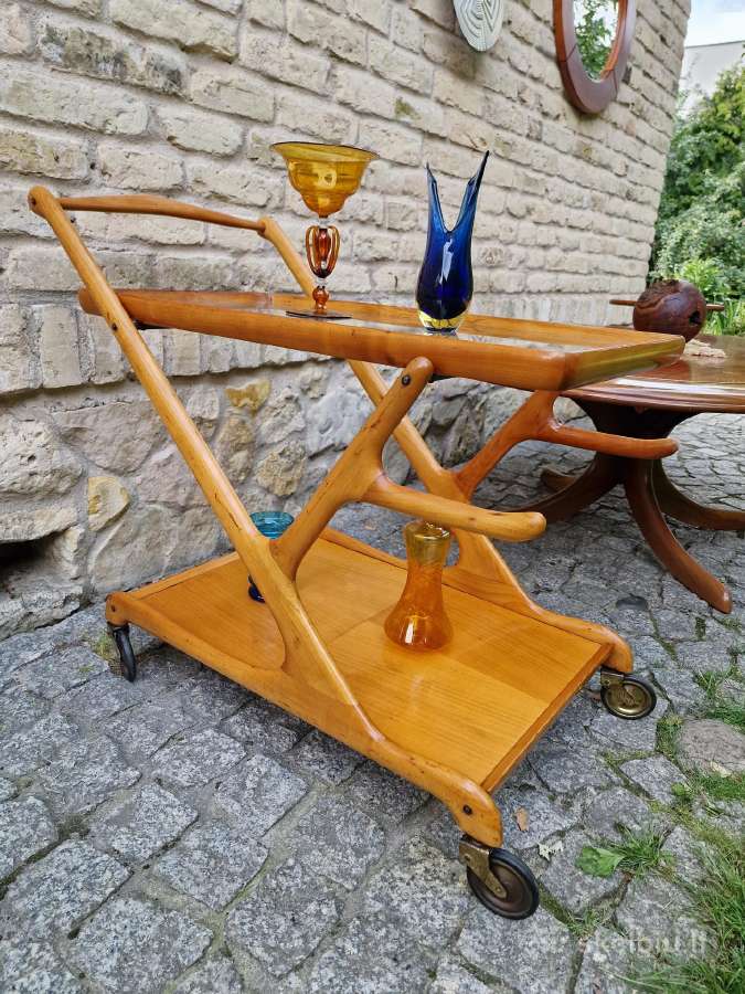 Vintažinis mid century serviravimo staliukas - nuotraukos Nr. 15
