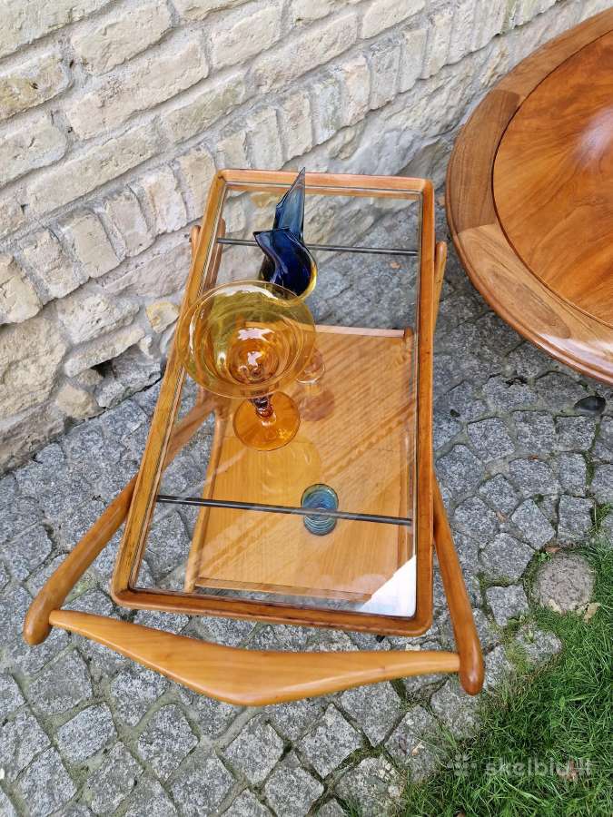 Vintažinis mid century serviravimo staliukas - nuotraukos Nr. 19