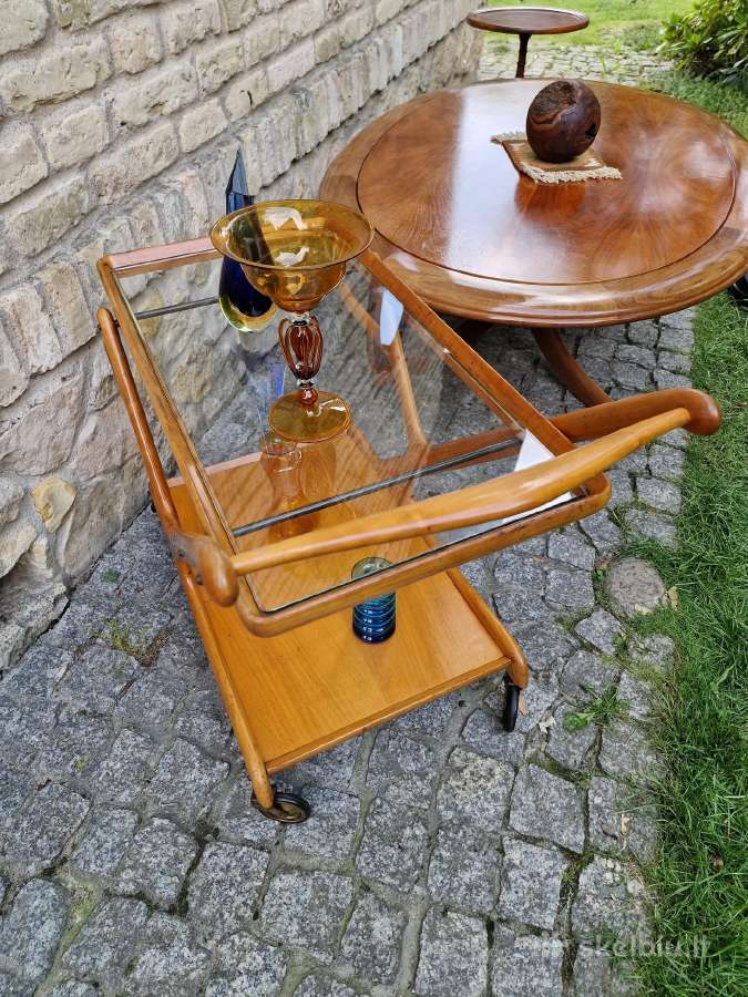 Vintažinis mid century serviravimo staliukas - nuotraukos Nr. 20