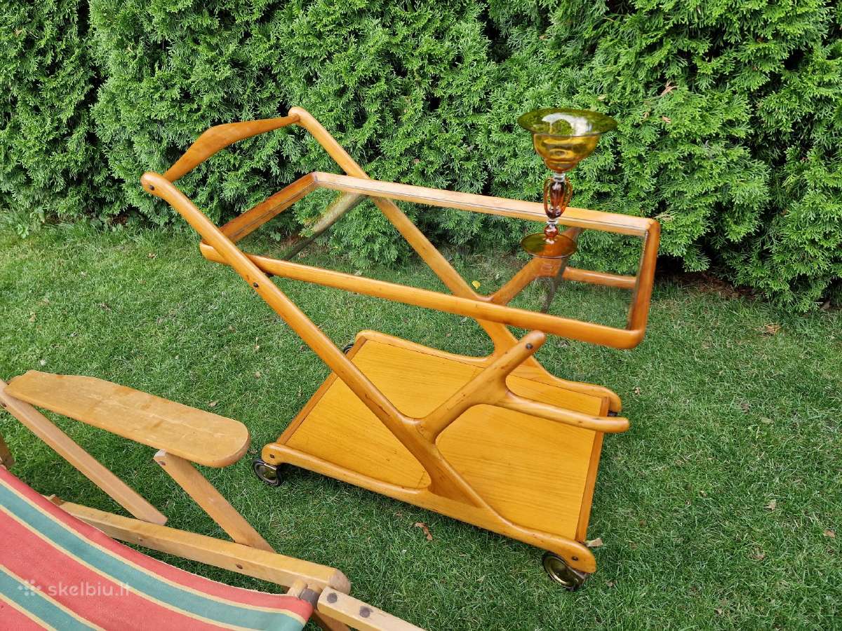 Vintažinis mid century serviravimo staliukas - nuotraukos Nr. 29