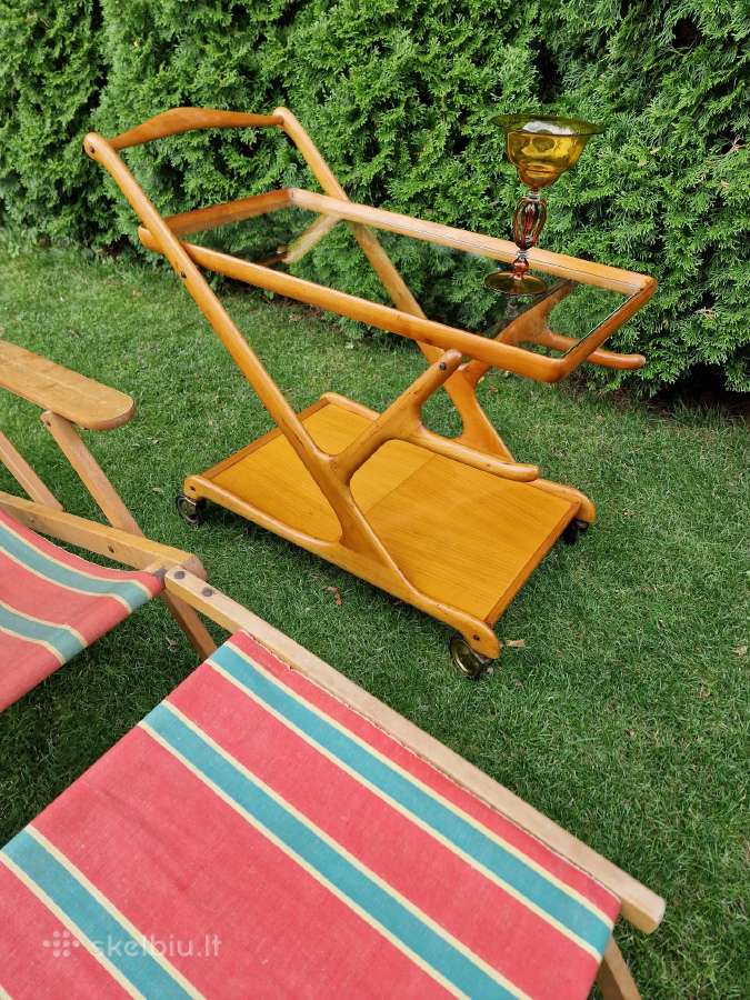 Vintažinis mid century serviravimo staliukas - nuotraukos Nr. 31