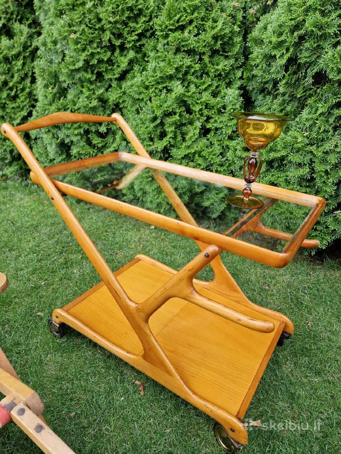 Vintažinis mid century serviravimo staliukas - nuotraukos Nr. 32