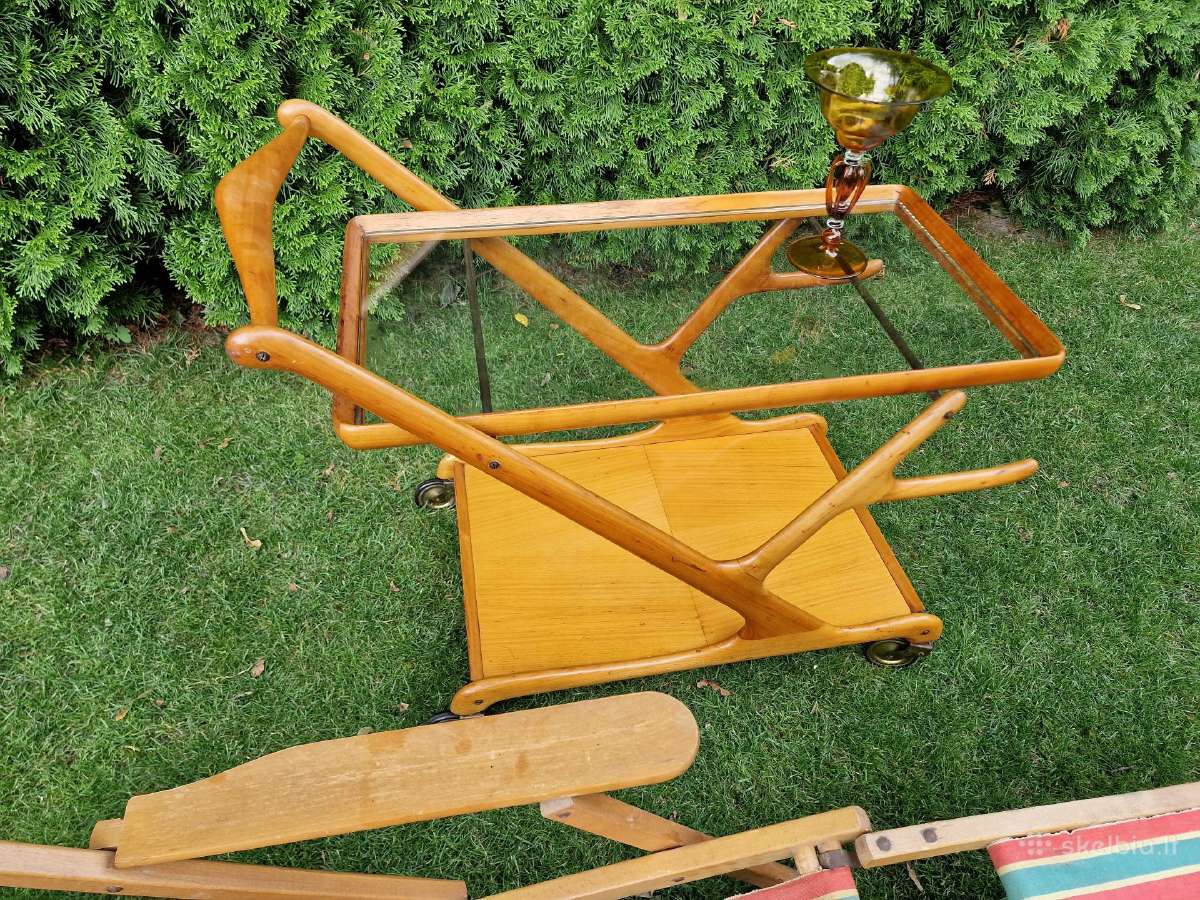 Vintažinis mid century serviravimo staliukas - nuotraukos Nr. 34