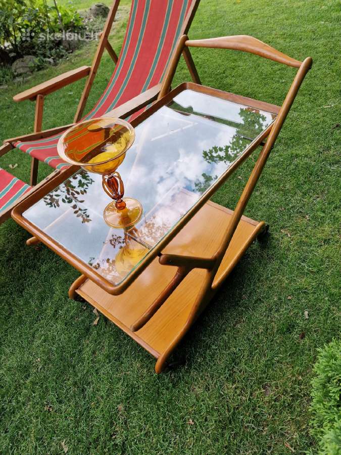 Vintažinis mid century serviravimo staliukas - nuotraukos Nr. 36