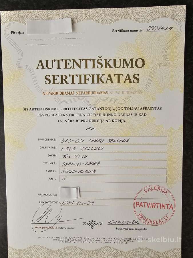 Parduodamas Eglės Colluci paveikslas - nuotraukos Nr. 3