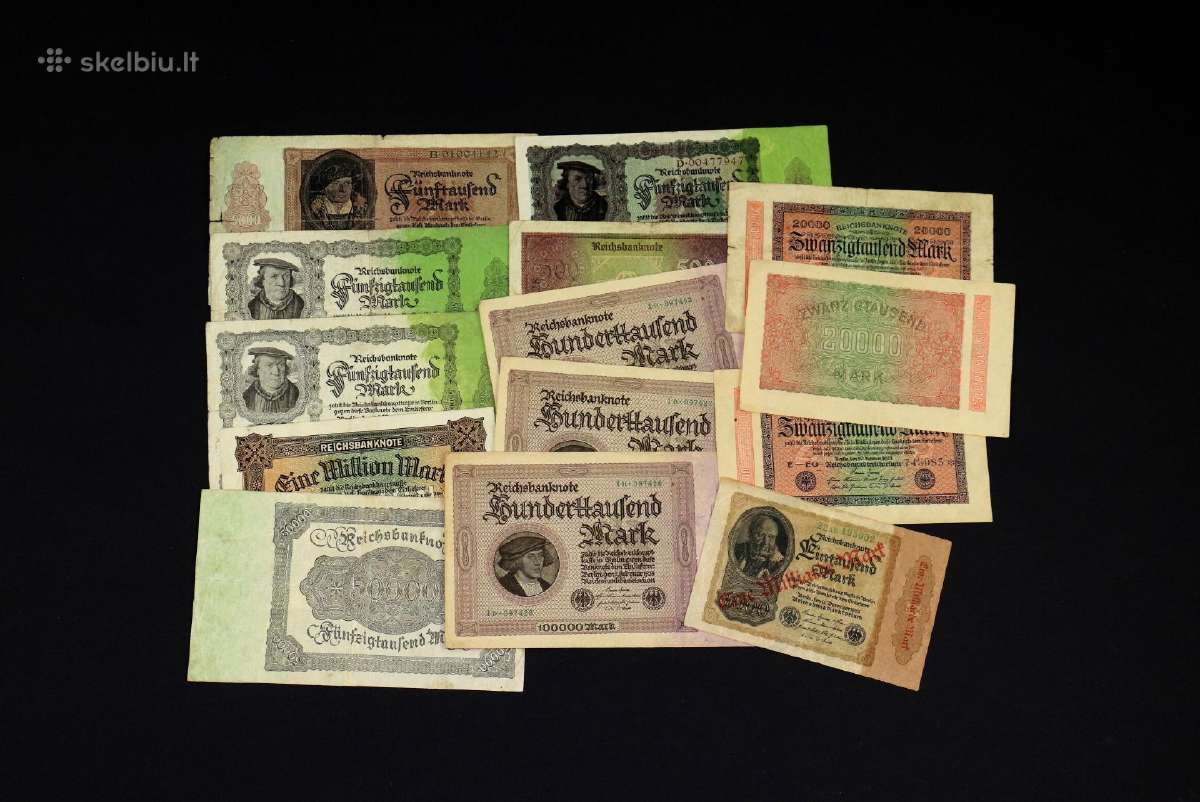 Vokiškos markės tik visos kaina 30 eurų