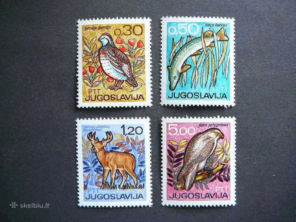 Zverys Pauksciai Zuvys Jugoslavija 1967 Mnh js1228