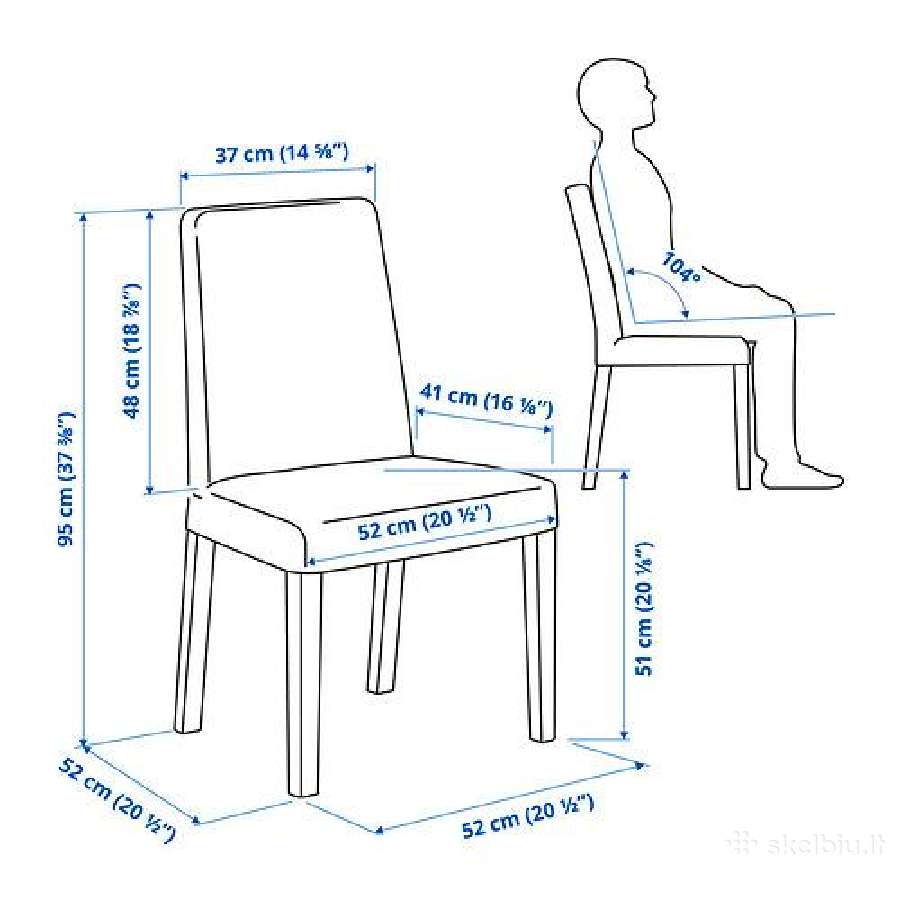 Kėdė užvalkalas keičiamas Bergmund Ikea - nuotraukos Nr. 4