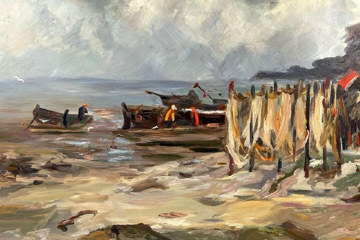 Kartonas aliejus. Latvija 92x67,2 cm. - nuotraukos Nr. 2