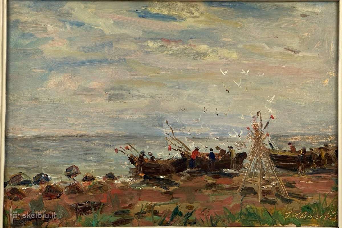 Kartonas aliejiniai dažai Latvija 62,1x45,2 cm - nuotraukos Nr. 2