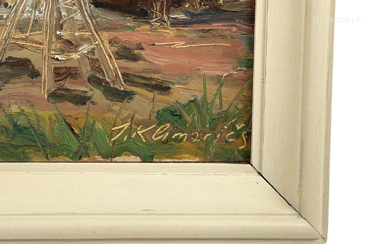 Kartonas aliejiniai dažai Latvija 62,1x45,2 cm - nuotraukos Nr. 3
