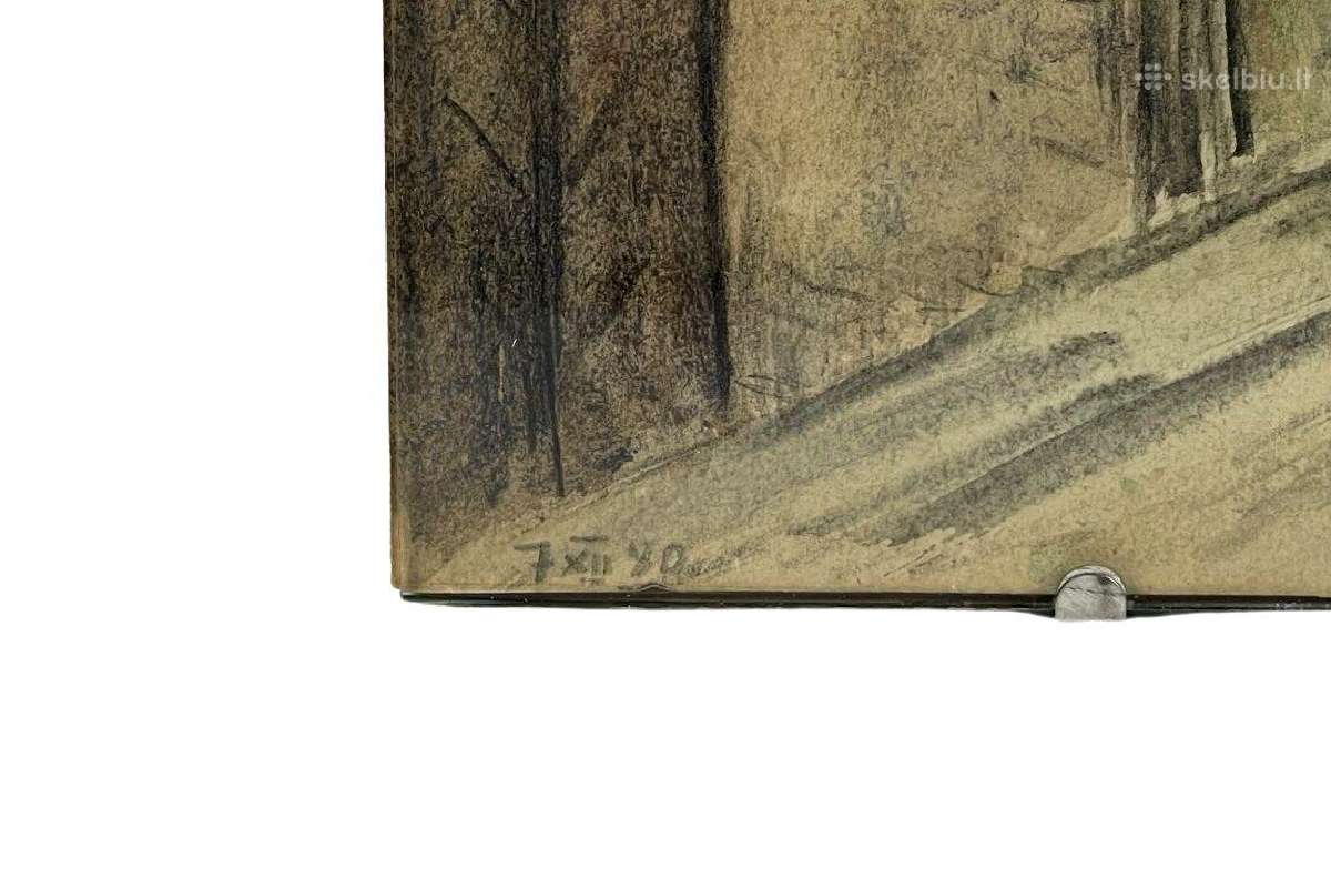Popierius akvarėlė pieštukas Latvija 1980 m. - nuotraukos Nr. 4