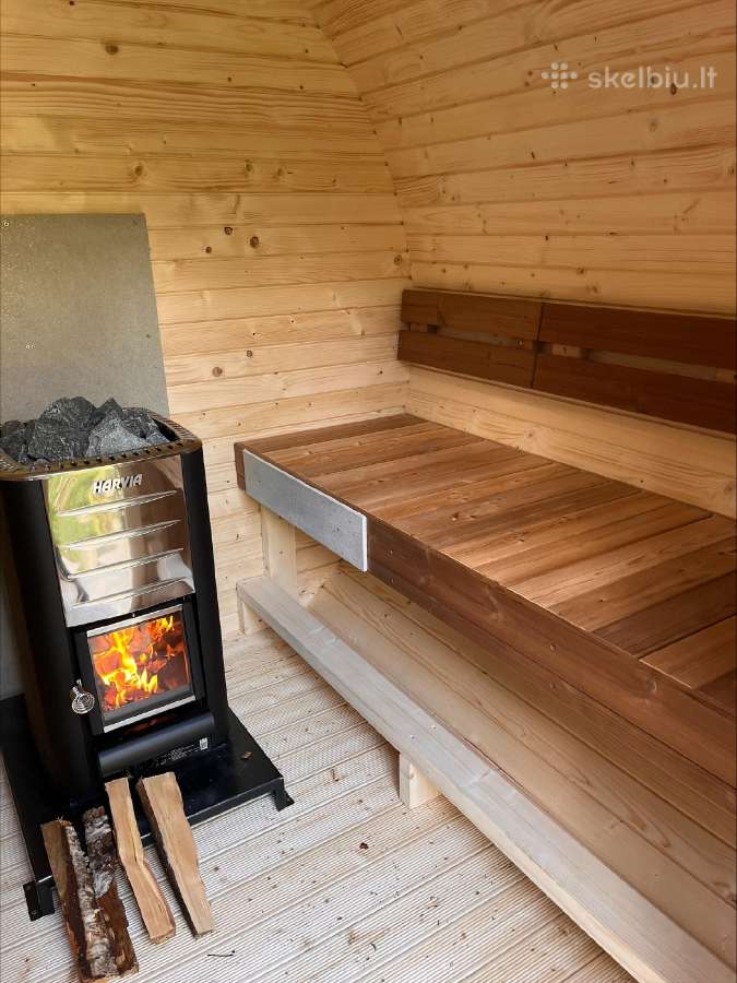 Apvali pirtis-bačka, termo medienos saunos - nuotraukos Nr. 7