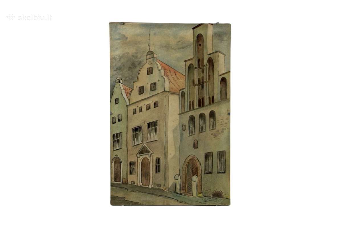 Popierius akvarelė pieštukas Latvija 1981 metai