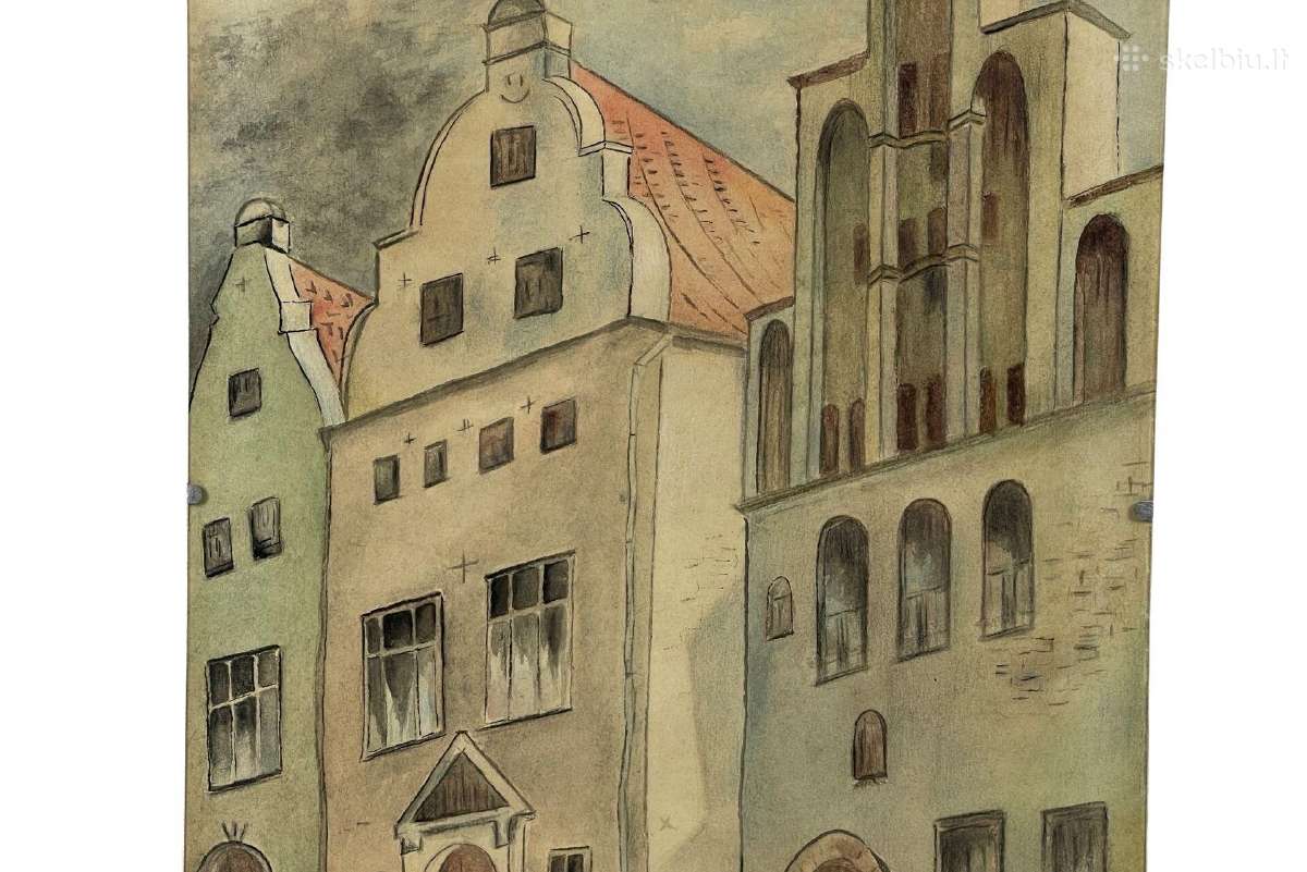 Popierius akvarelė pieštukas Latvija 1981 metai - nuotraukos Nr. 2