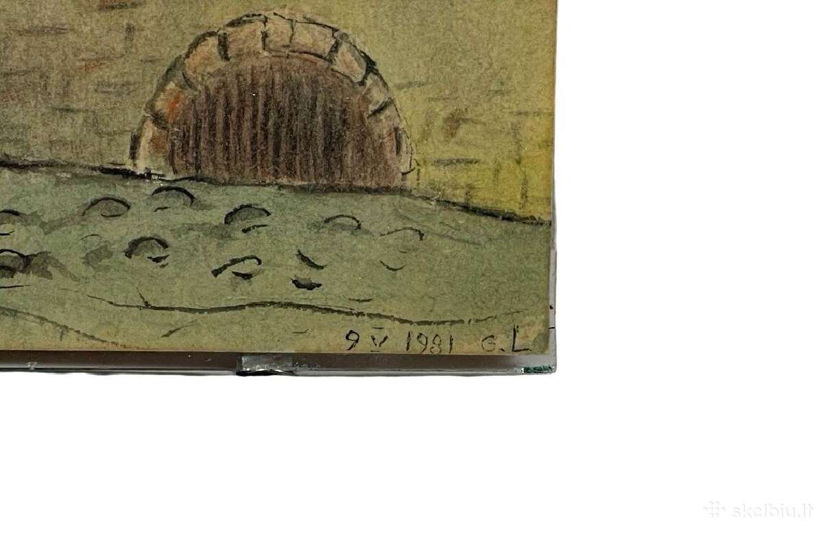 Popierius akvarelė pieštukas Latvija 1981 metai - nuotraukos Nr. 3