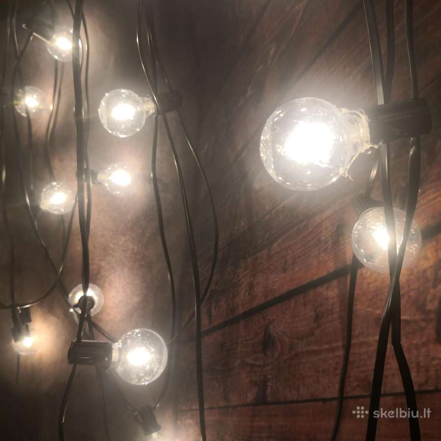 LED lauko lempučių girlianda