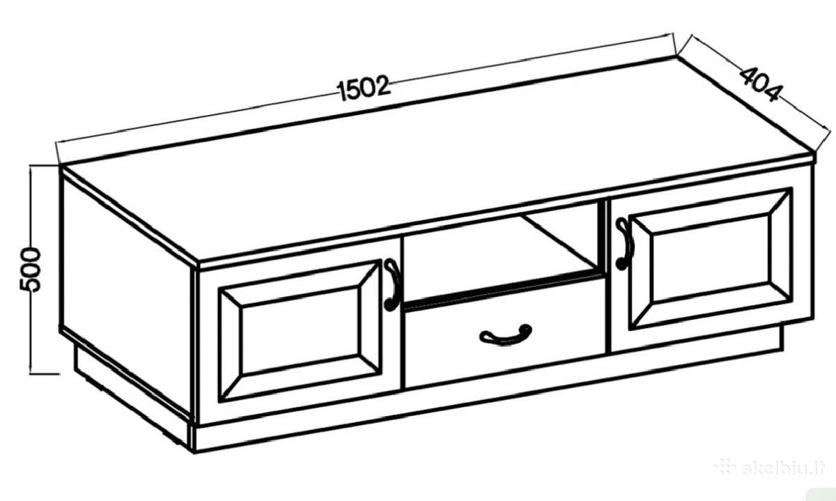 Flawia 2d1s TV staliukas 150 cm - nuotraukos Nr. 3