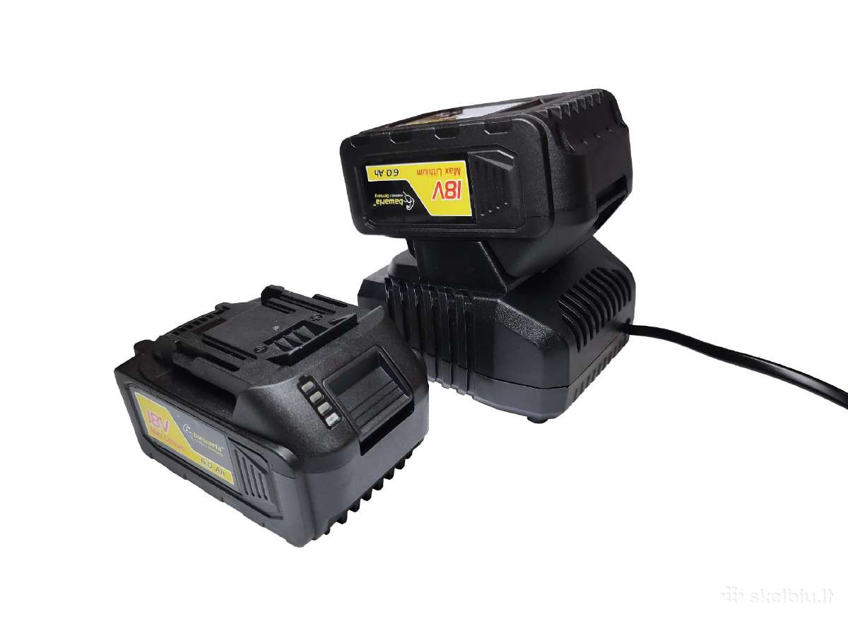 Akumuliatorinis trimeris Bawaria 2x20v, 2x4,0ah - nuotraukos Nr. 2