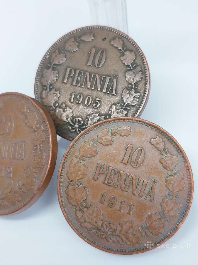 Suomija 5 ir 10 pennia - nuotraukos Nr. 2