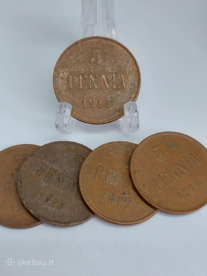 Suomija 5 ir 10 pennia - nuotraukos Nr. 6