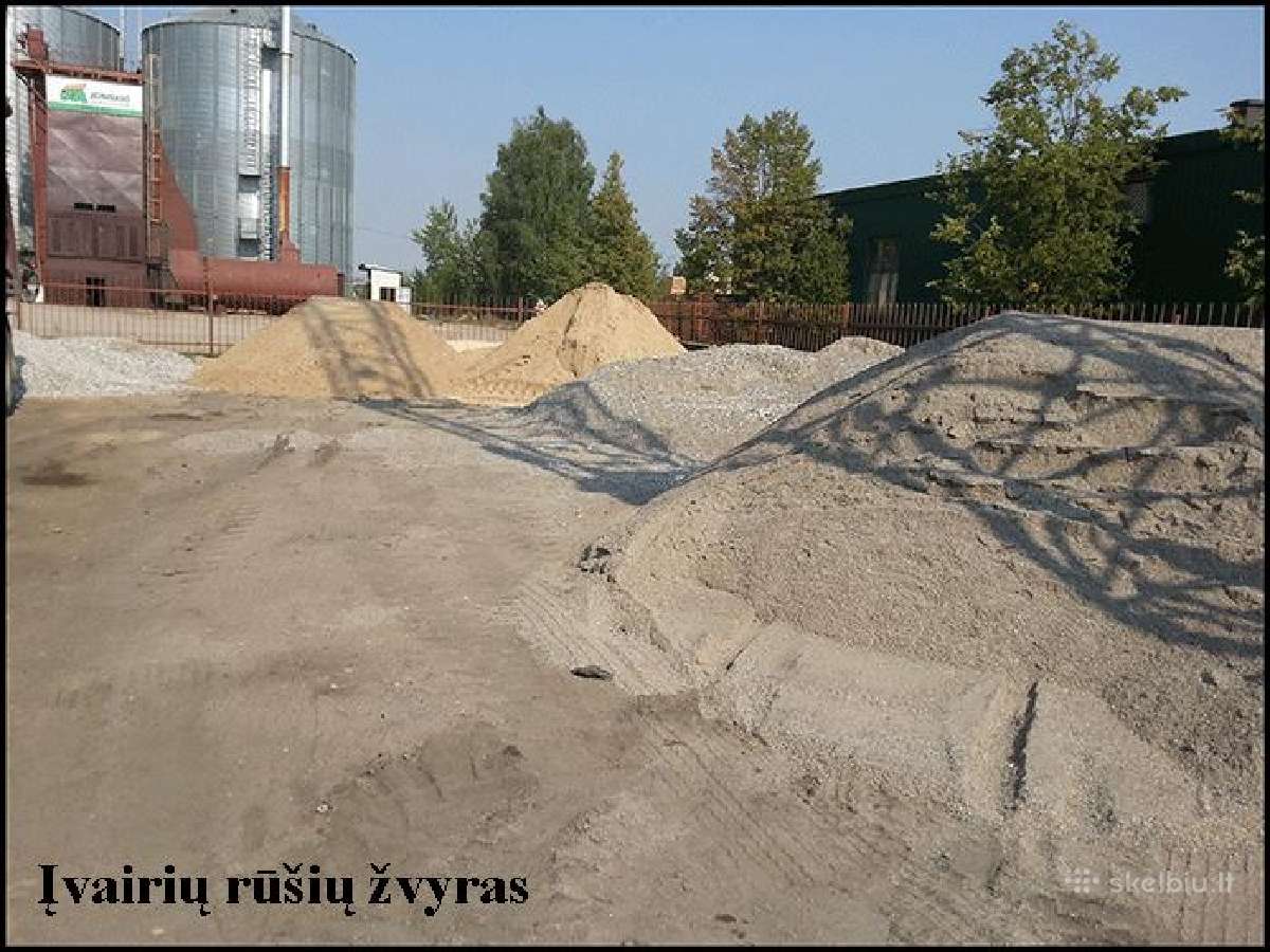 Žvyras, žvirgždas, smėlis, skalda