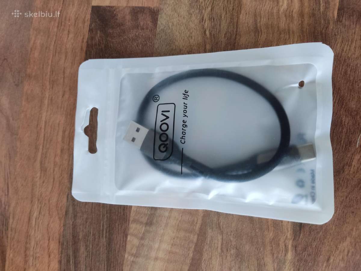 Qoovi Usb-c to Usb-a kabelis 15cm