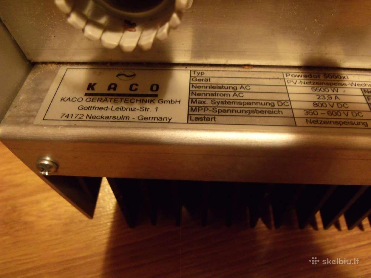 Inverteris saulės elektrinei 5,5kw Kaco. Ingrid. - nuotraukos Nr. 2