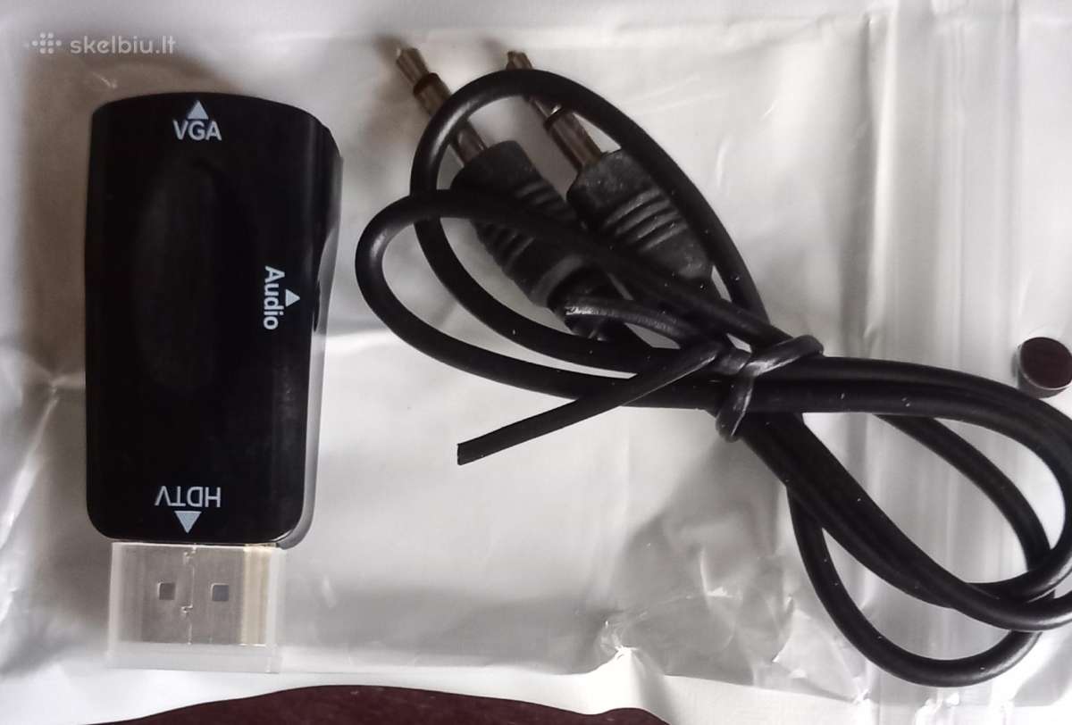 Hdmi Į Vga su aux laidu 6€