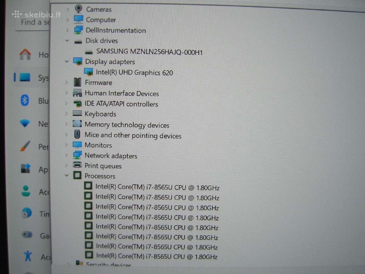 Dell xps 13 9380, i7,16,256,fhd Ips - nuotraukos Nr. 6