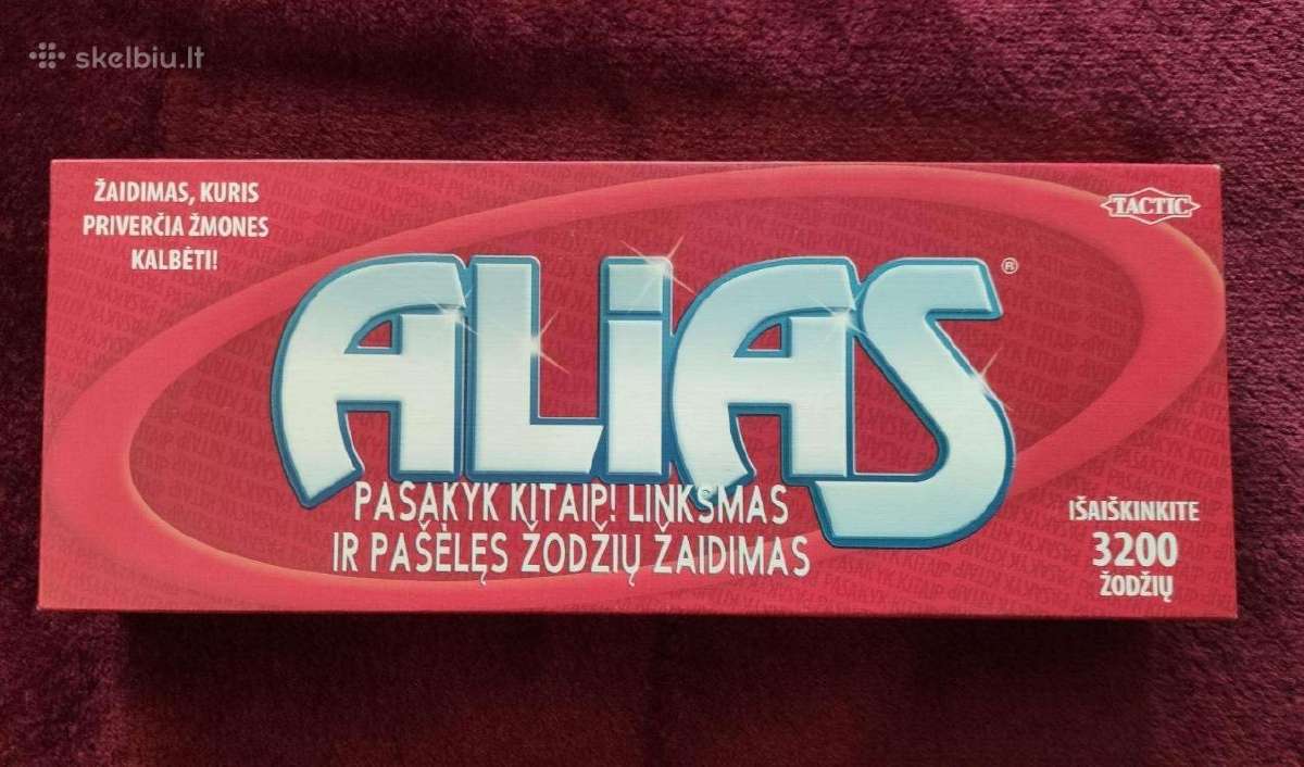 Alias stalo žaidimas 3200 žodžių