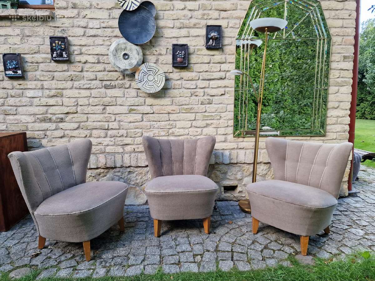 Vintažiniai mid century coctail st.foteliai - nuotraukos Nr. 3