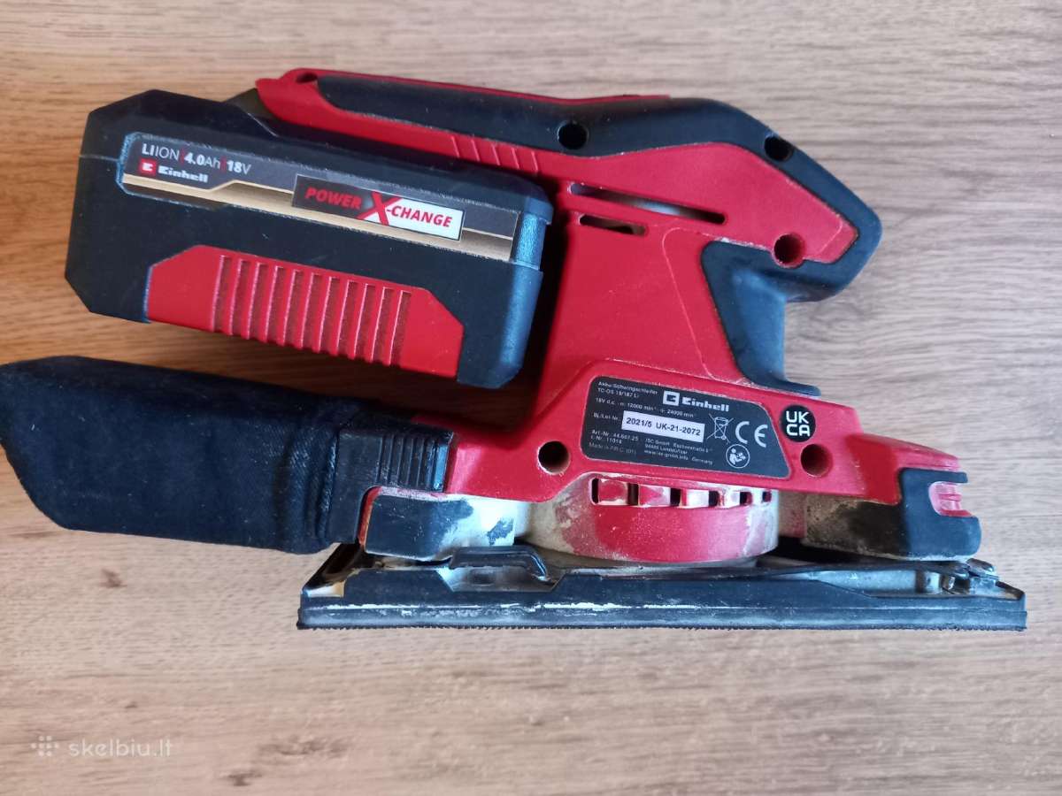 Einhell Tc-OS 181/187 Li šlifuoklis+akum+kroviklis - nuotraukos Nr. 4