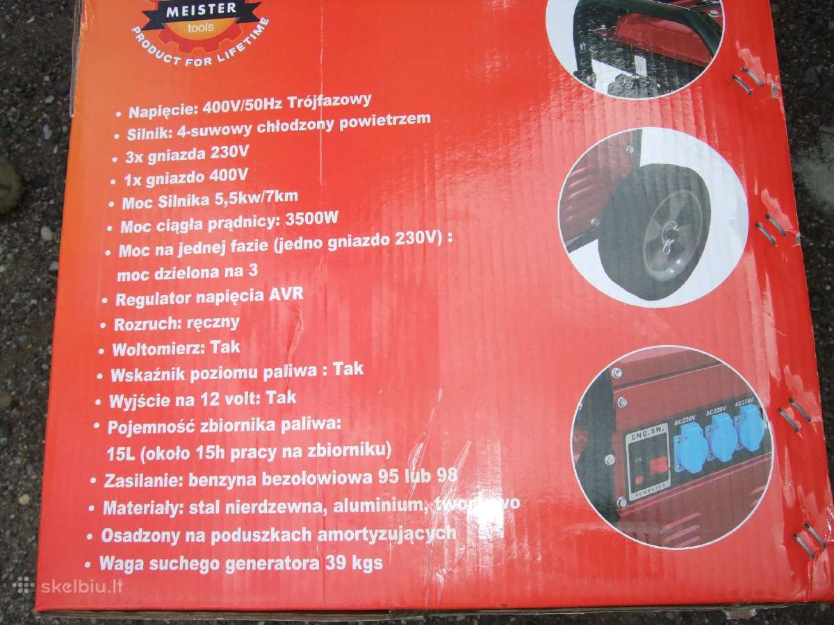 Akcija! New Benzininiai Generatoriai 1200/3500 W - nuotraukos Nr. 6