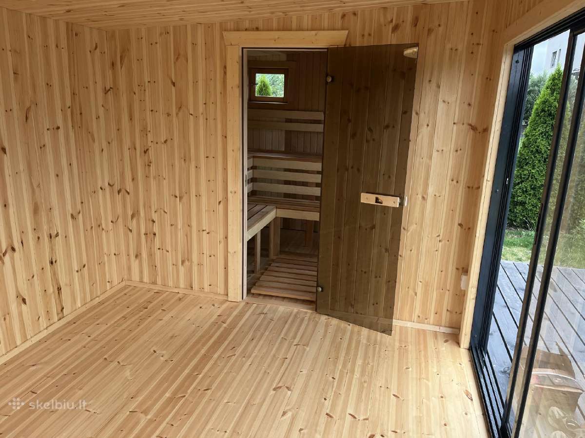 Pirtis sauna 3x6+ terasa karkasine pirtis - nuotraukos Nr. 38