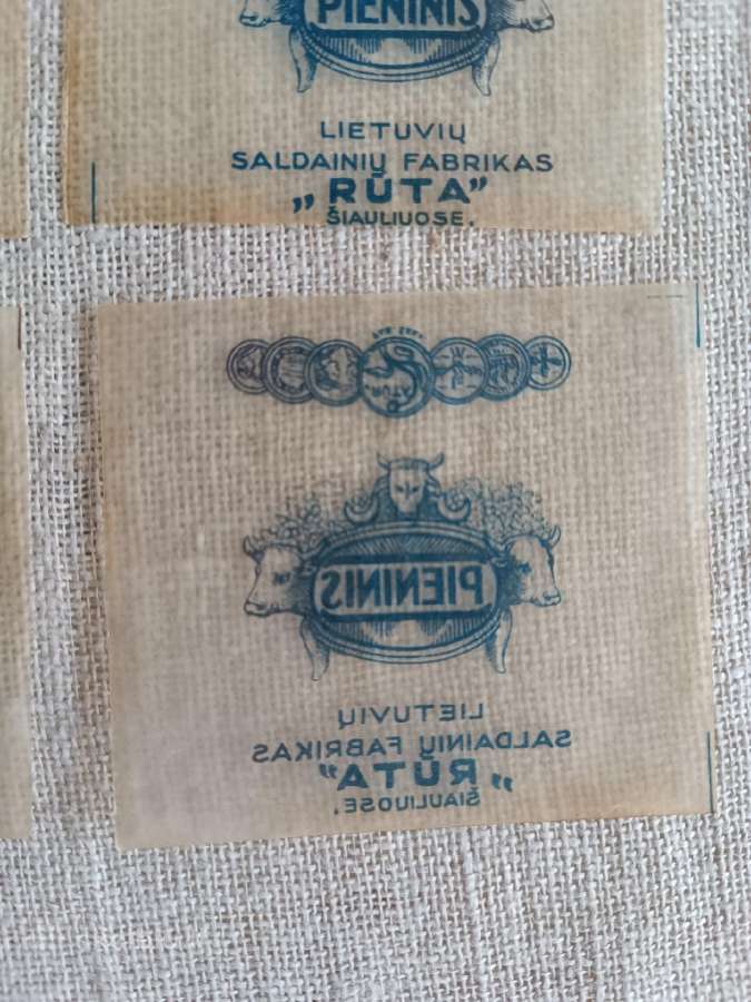 Antikvariniai saldainių popierėliai Rūta - nuotraukos Nr. 4