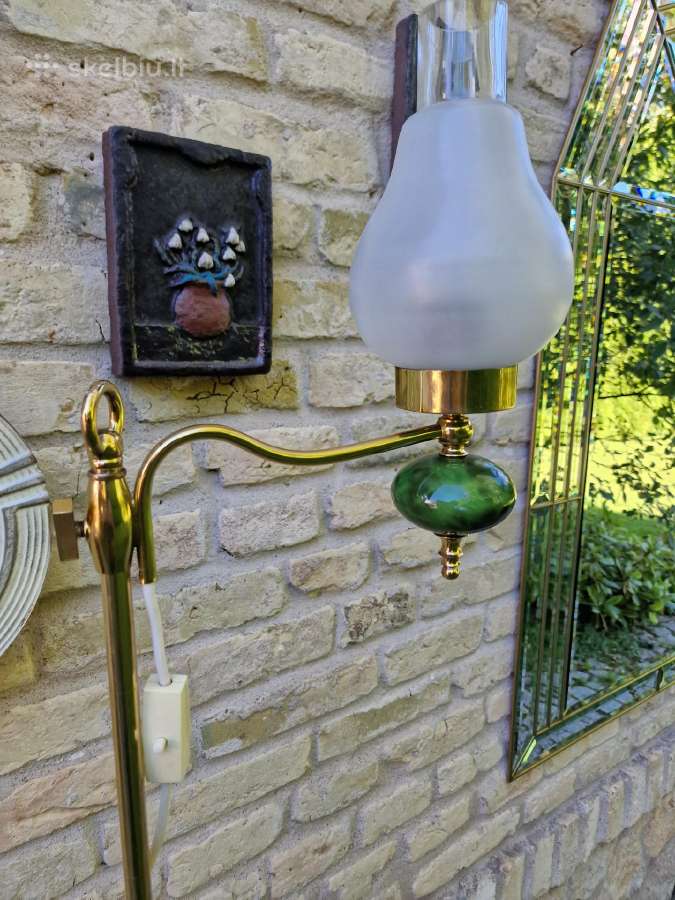 Vintažinis mid century žalvarinis toršeras - nuotraukos Nr. 7