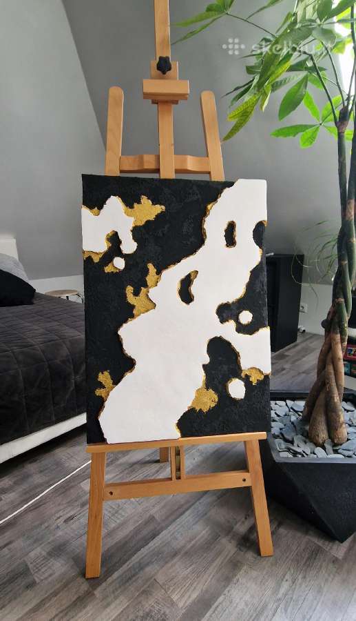 Rankų darbo abstraktus paveikslas 50x70