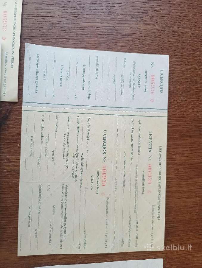 Senos medžioklės licencijos kolekcijai. - nuotraukos Nr. 3