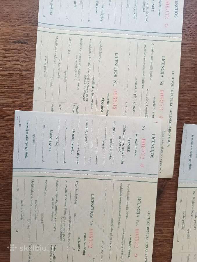 Senos medžioklės licencijos kolekcijai. - nuotraukos Nr. 4