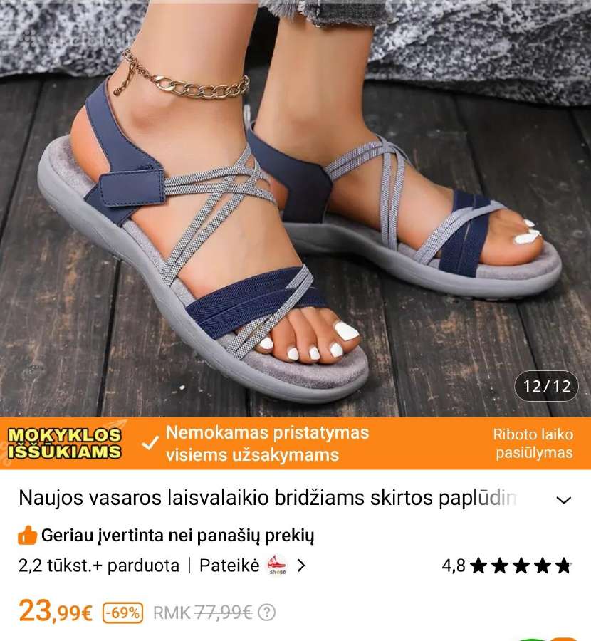 Labai patogios, praktiškai naujos basutės - nuotraukos Nr. 10