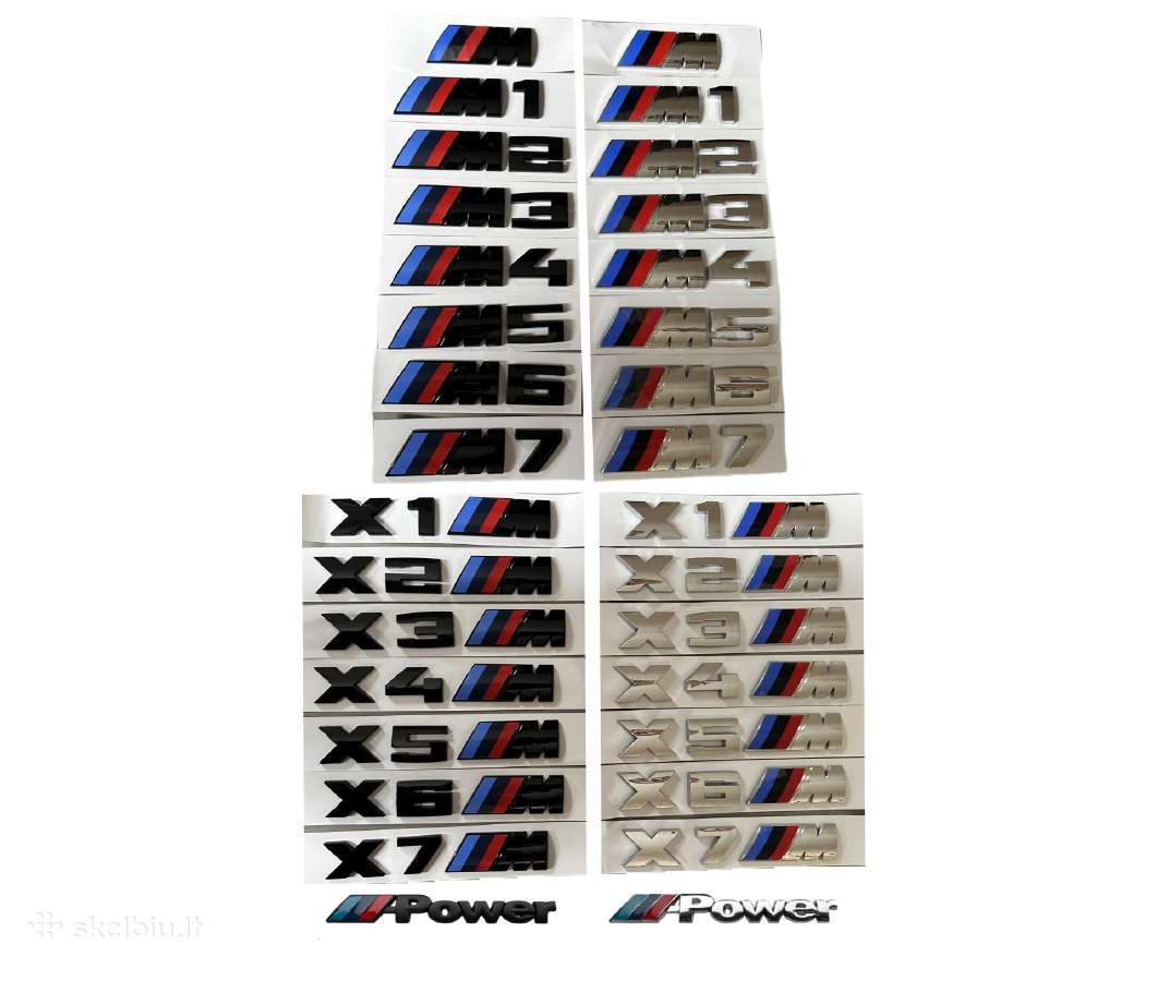Bmw M Emblemos sparnams, bagažinei, grotelėms - nuotraukos Nr. 2