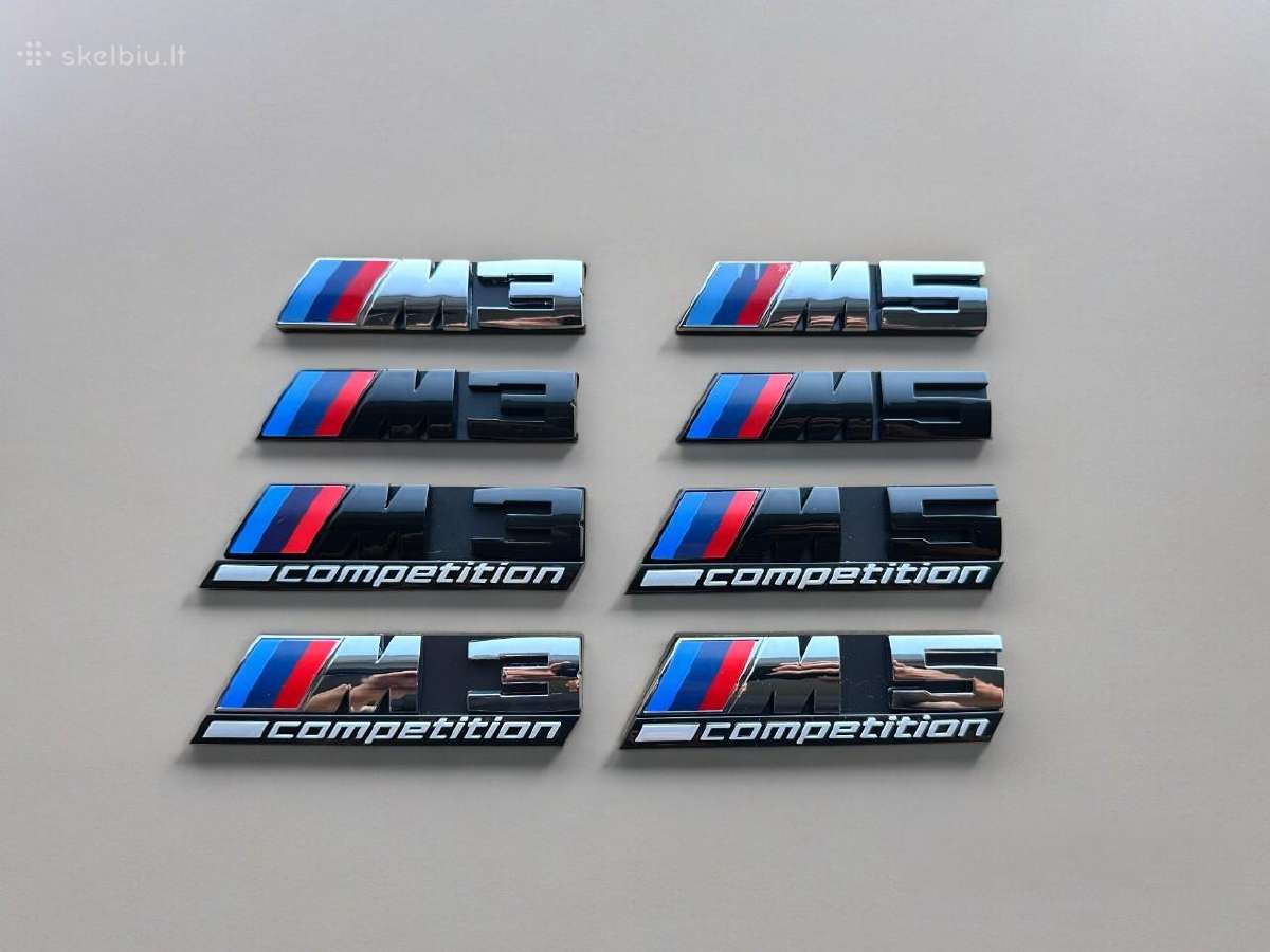 Bmw M Emblemos sparnams, bagažinei, grotelėms - nuotraukos Nr. 3