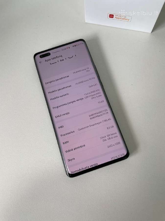Huawei Nova 10 Pro (Ekspozicinis) + 6 mėn. garanti - nuotraukos Nr. 2