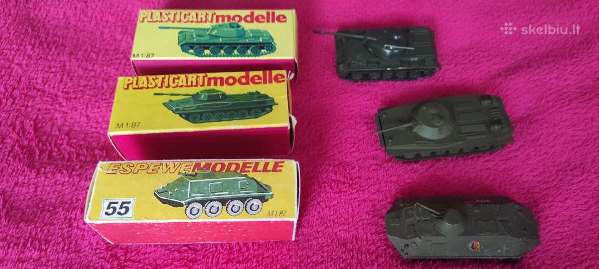 Pt 76+ T55+spw 60 Pb Tanku modeliukai 1:87